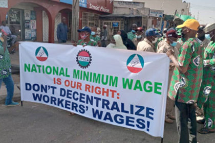 Minimum wage protesters